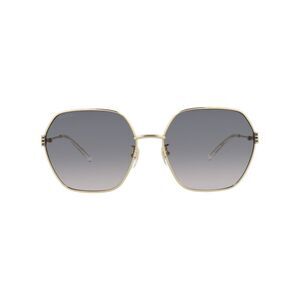 Gucci Square-Frame Metal Sunglasses Gold Womens